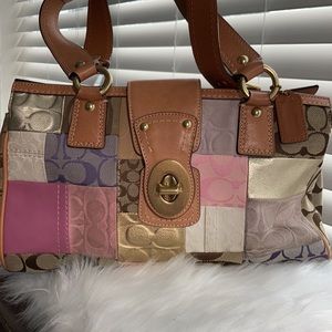 New patchwork coach bag